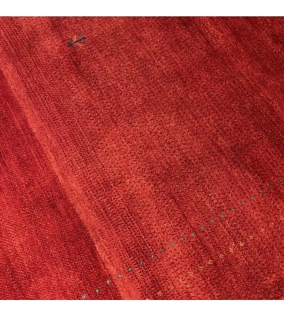 Alfombra Etnica Gabbeh Persa Contemporánea Coleccion Moderna Color Rojo