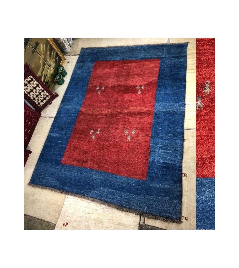 Alfombra Étnica Persa  Moderna azul y rojo producto