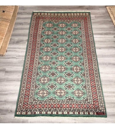 Alfombra Étnica Pakistán verde.